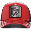petten-gebogen-rood-snapback-raging-pamplona-puff-patent-the-farm-van-goorin-bros