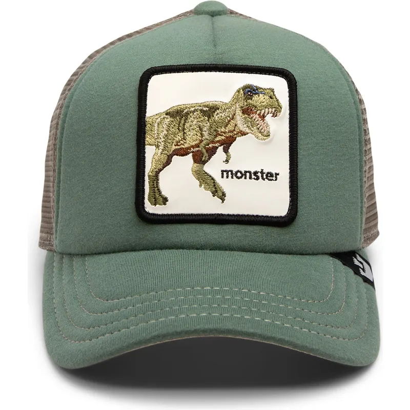 petten-gebogen-groen-snapback-voor-kinderen-monster-little-tyrant-extinct-the-farm-van-goorin-bros