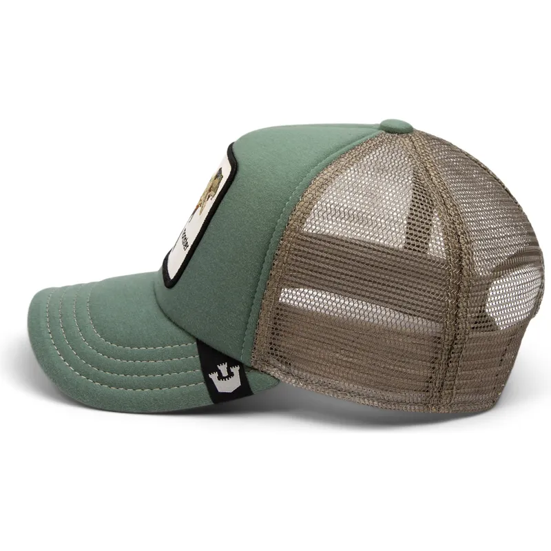 petten-gebogen-groen-snapback-voor-kinderen-monster-little-tyrant-extinct-the-farm-van-goorin-bros