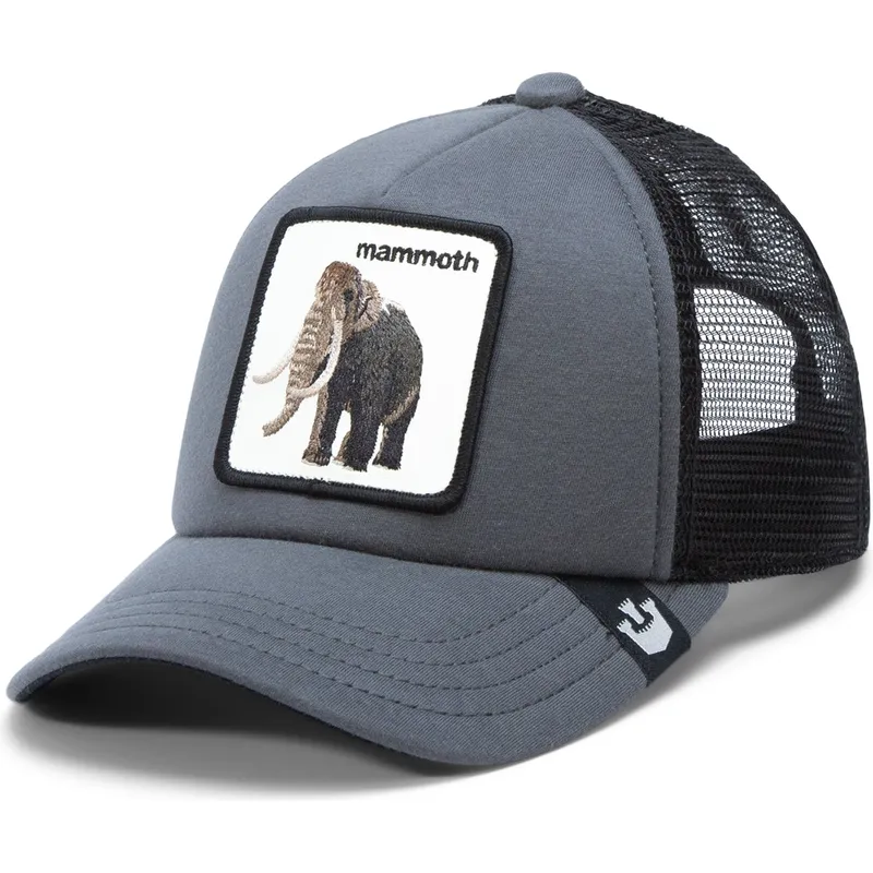 petten-gebogen-grijs-snapback-voor-kinderen-mammoth-fuzzy-trunk-extinct-the-farm-van-goorin-bros