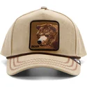 petten-gebogen-bruin-snapback-bear-bare-duck-canvas-the-farm-van-goorin-bros