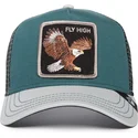 petten-gebogen-groen-snapback-fly-high-eagle-fan-the-farm-van-goorin-bros