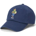 petten-gebogen-marineblauw-verstelbaar-bear-twill-van-polo-ralph-lauren