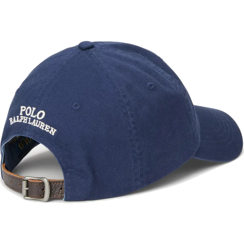 petten-gebogen-marineblauw-verstelbaar-bear-twill-van-polo-ralph-lauren