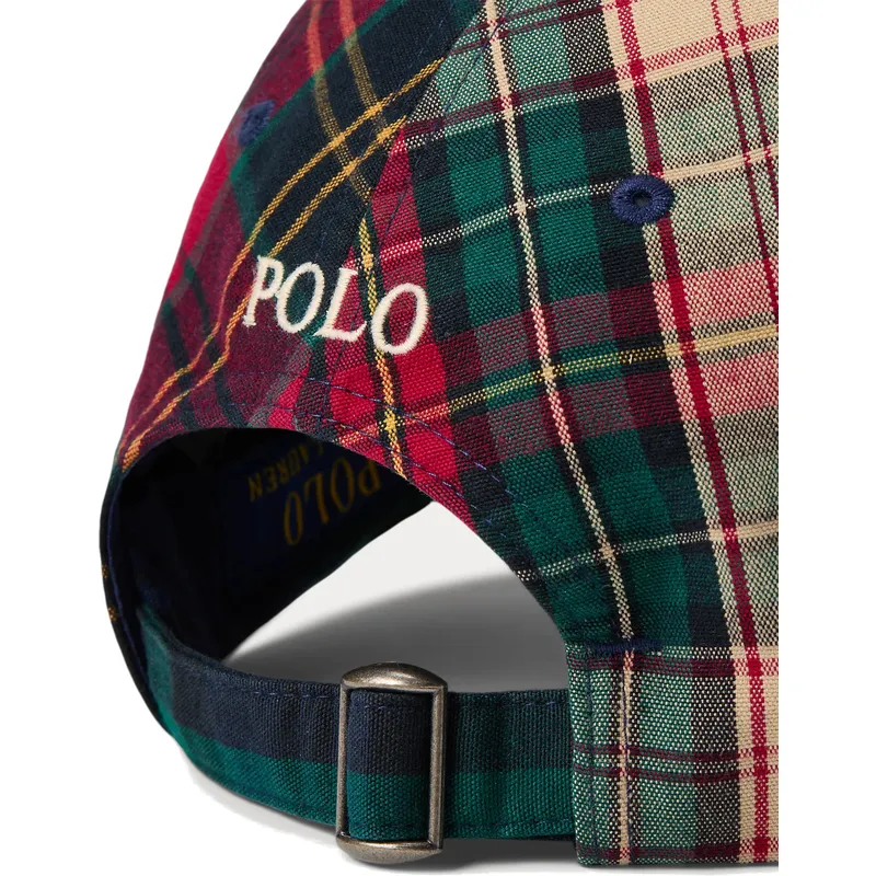 petten-gebogen-meerkleurig-verstelbaar-classic-sport-plaid-van-polo-ralph-lauren