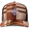 petten-gebogen-bruin-snapback-hft-shiny-check-van-djinns
