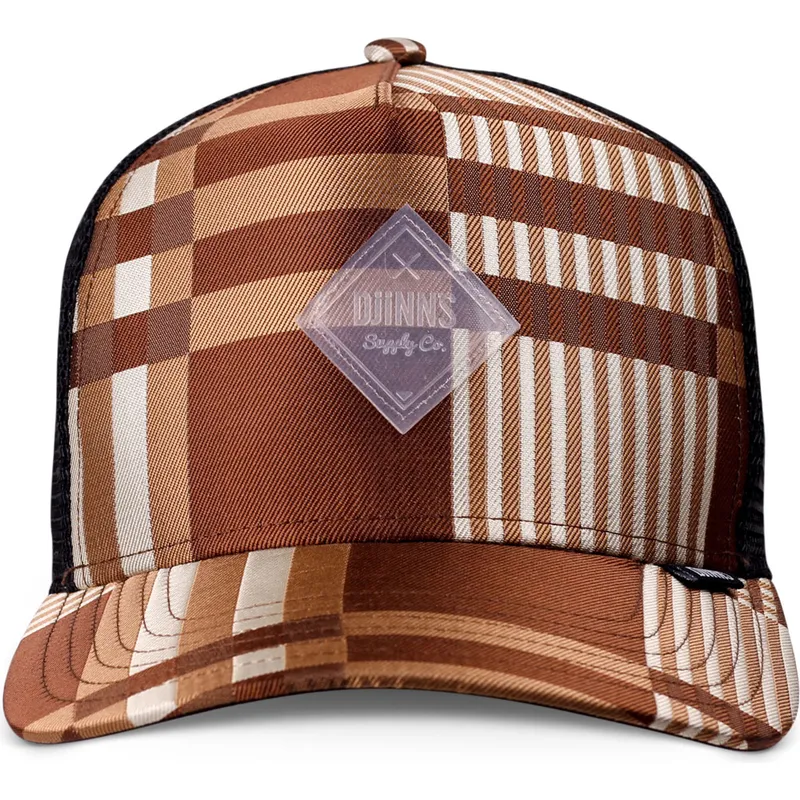 petten-gebogen-bruin-snapback-hft-shiny-check-van-djinns petten-gebogen-bruin-snapback-hft-shiny-check-van-djinns