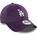 petten-gebogen-paars-verstelbaar-9forty-cord-van-los-angeles-dodgers-mlb-van-new-era