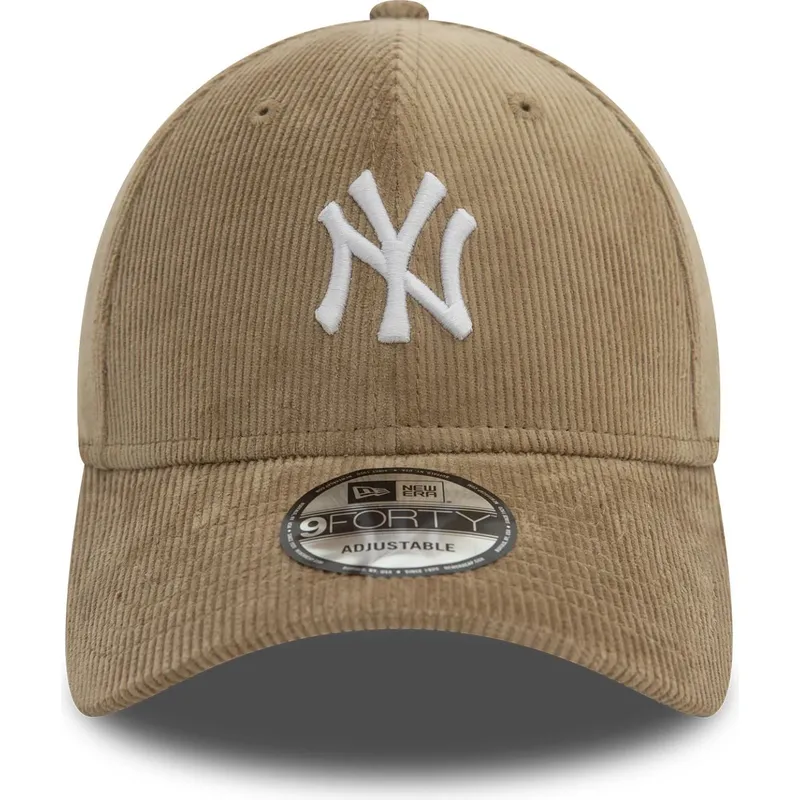 petten-gebogen-beige-verstelbaar-9forty-cord-van-new-york-yankees-mlb-van-new-era