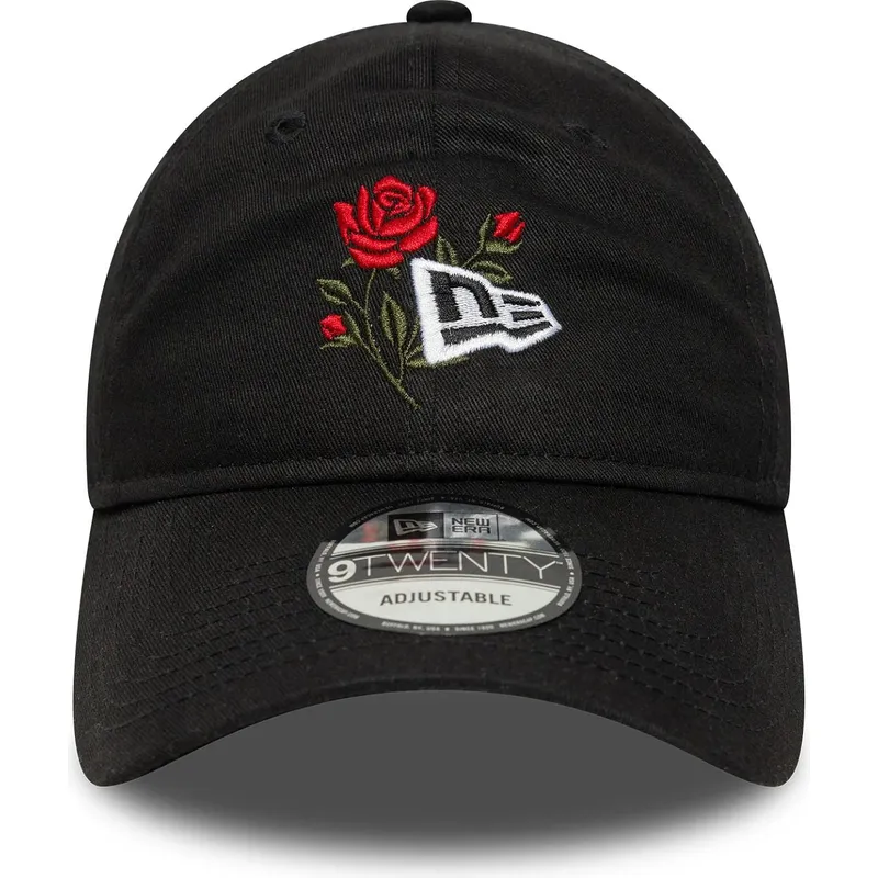 petten-gebogen-zwart-verstelbaar-9twenty-rose-icon-van-new-era