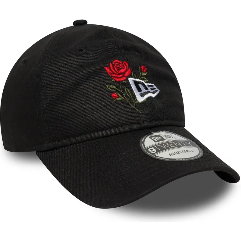 petten-gebogen-zwart-verstelbaar-9twenty-rose-icon-van-new-era