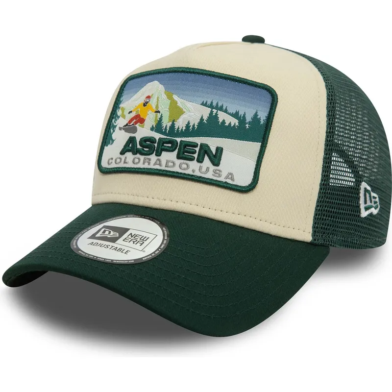 petten-gebogen-groen-snapback-a-frame-ski-patch-van-aspen-steden-en-stranden-van-new-era