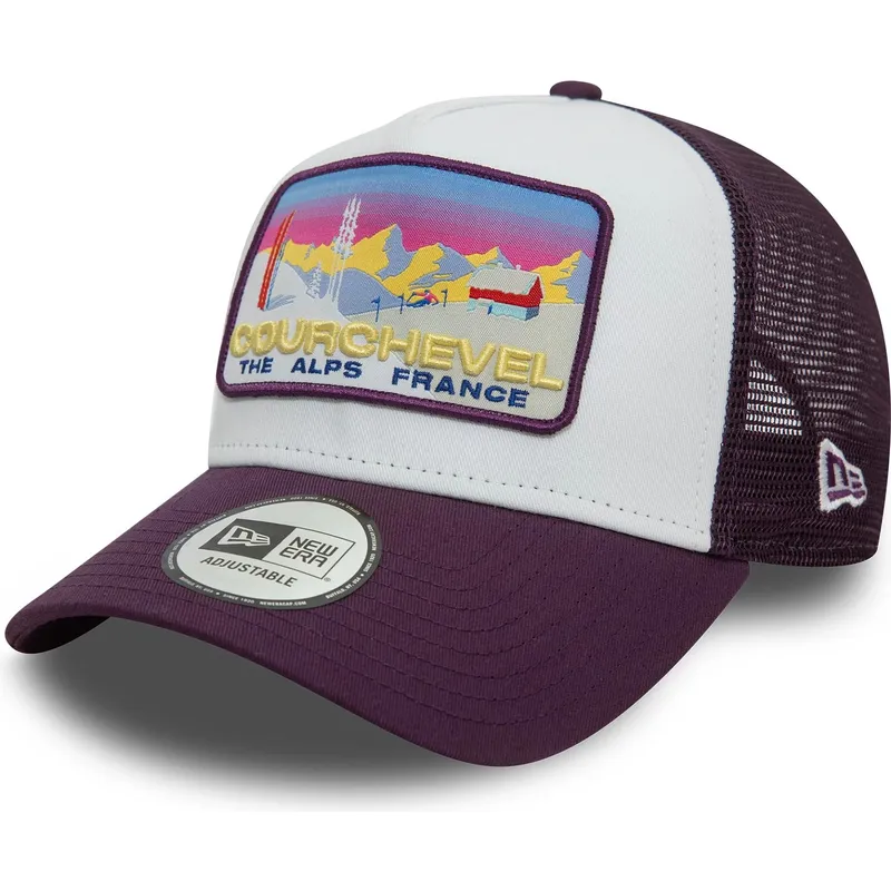petten-gebogen-paars-snapback-a-frame-ski-patch-van-courchevel-steden-en-stranden-van-new-era