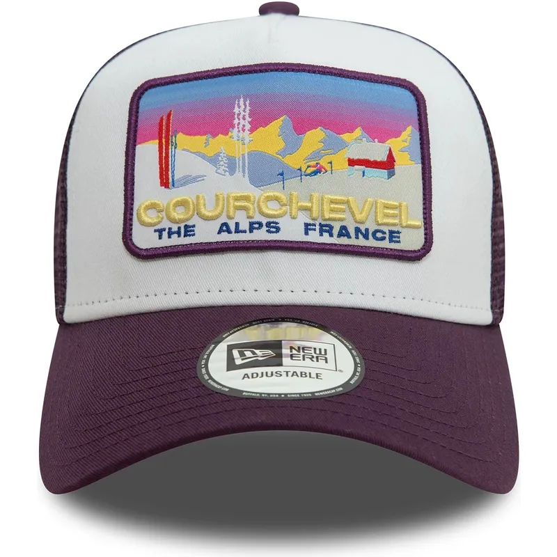 petten-gebogen-paars-snapback-a-frame-ski-patch-van-courchevel-steden-en-stranden-van-new-era