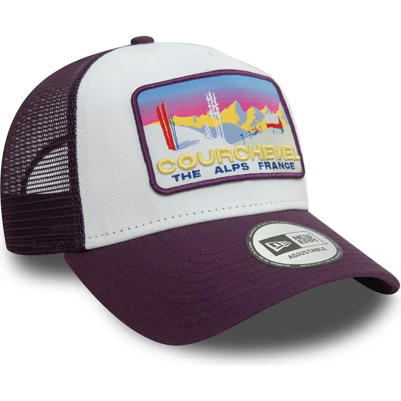 petten-gebogen-paars-snapback-a-frame-ski-patch-van-courchevel-steden-en-stranden-van-new-era