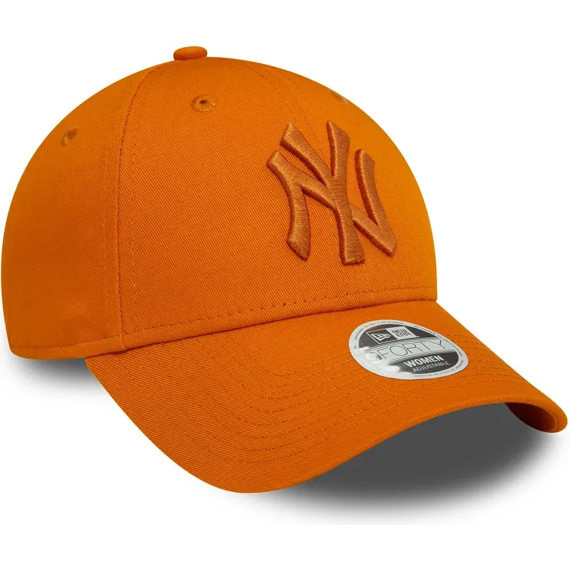 petten-gebogen-oranje-verstelbaar-9forty-league-essential-van-new-york-yankees-mlb-van-new-era