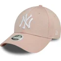 petten-gebogen-roze-verstelbaar-9forty-glitter-van-new-york-yankees-mlb-van-new-era