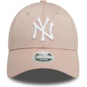 petten-gebogen-roze-verstelbaar-9forty-glitter-van-new-york-yankees-mlb-van-new-era