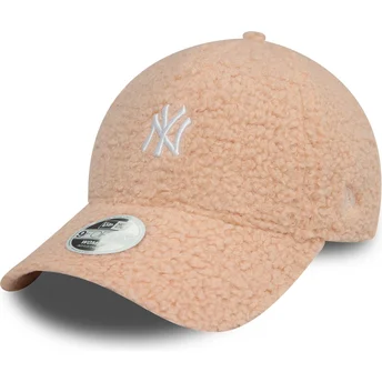 Petten gebogen roze verstelbaar 9FORTY Borg van New York Yankees MLB van New Era
