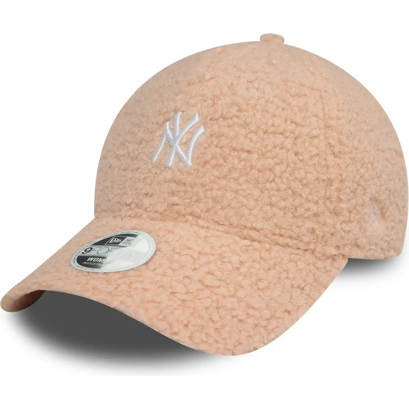 petten-gebogen-roze-verstelbaar-9forty-borg-van-new-york-yankees-mlb-van-new-era