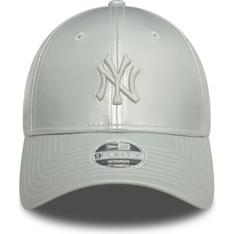 petten-gebogen-grijs-verstelbaar-plateada-plateado-9forty-midi-pu-van-new-york-yankees-mlb-van-new-era