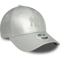 petten-gebogen-grijs-verstelbaar-plateada-plateado-9forty-midi-pu-van-new-york-yankees-mlb-van-new-era