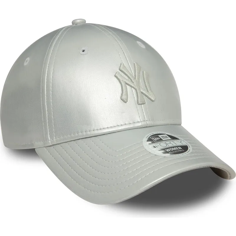 petten-gebogen-grijs-verstelbaar-plateada-plateado-9forty-midi-pu-van-new-york-yankees-mlb-van-new-era