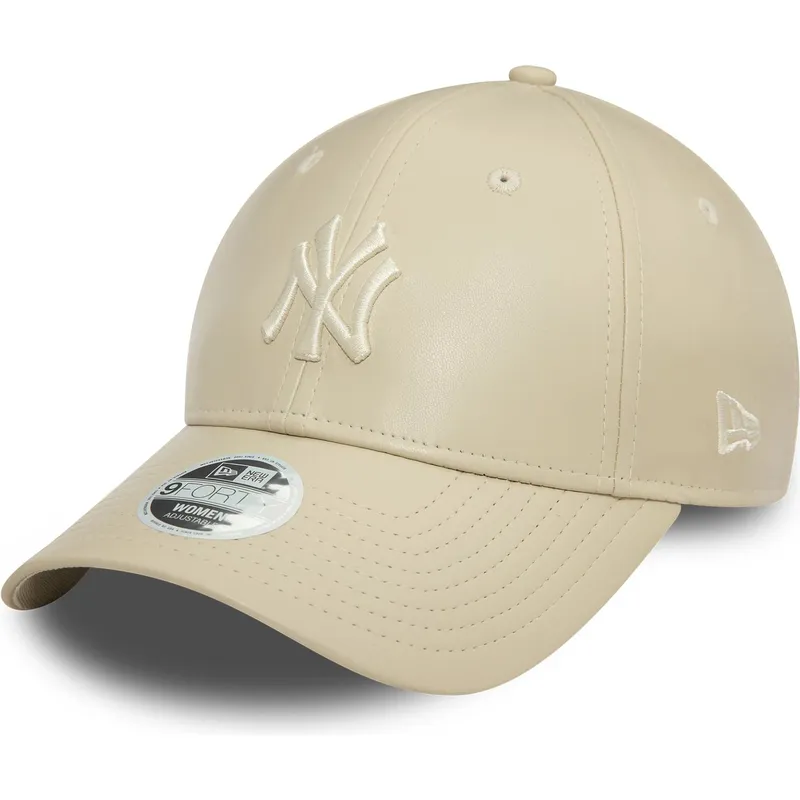 petten-gebogen-beige-verstelbaar-9forty-midi-pu-van-new-york-yankees-mlb-van-new-era