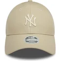 petten-gebogen-beige-verstelbaar-9forty-midi-pu-van-new-york-yankees-mlb-van-new-era