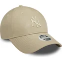 petten-gebogen-beige-verstelbaar-9forty-midi-pu-van-new-york-yankees-mlb-van-new-era