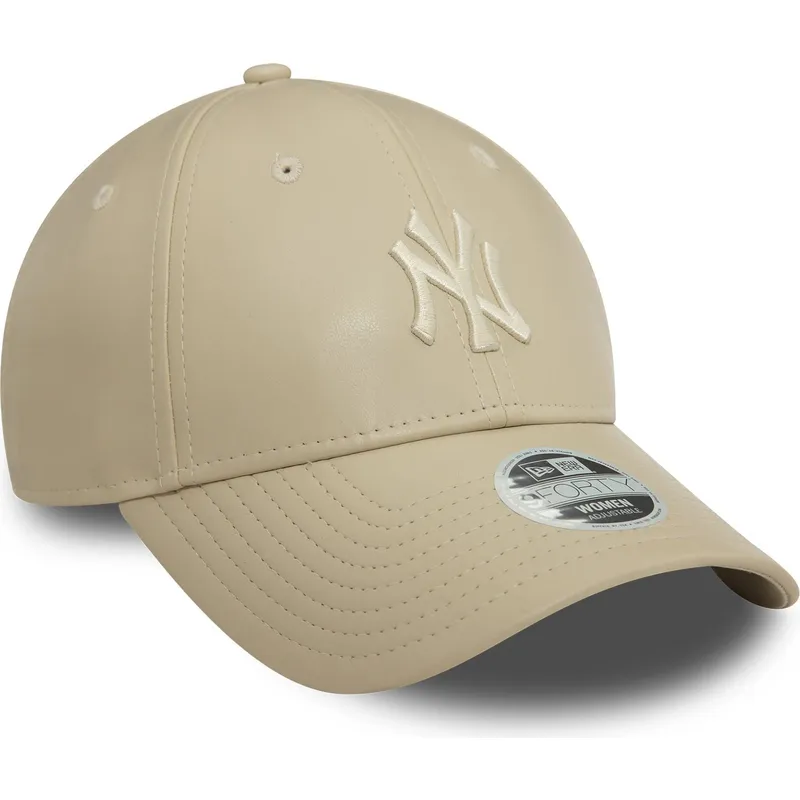 petten-gebogen-beige-verstelbaar-9forty-midi-pu-van-new-york-yankees-mlb-van-new-era