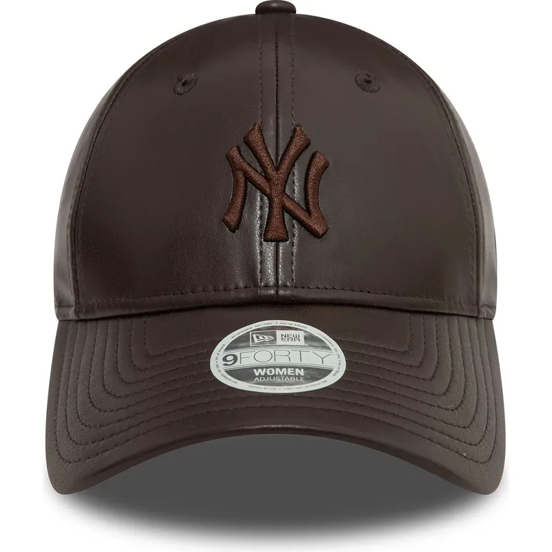 petten-gebogen-bruin-verstelbaar-9forty-midi-pu-van-new-york-yankees-mlb-van-new-era