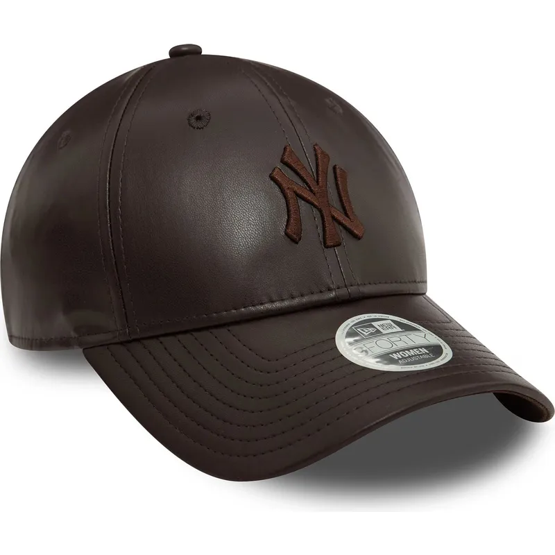 petten-gebogen-bruin-verstelbaar-9forty-midi-pu-van-new-york-yankees-mlb-van-new-era