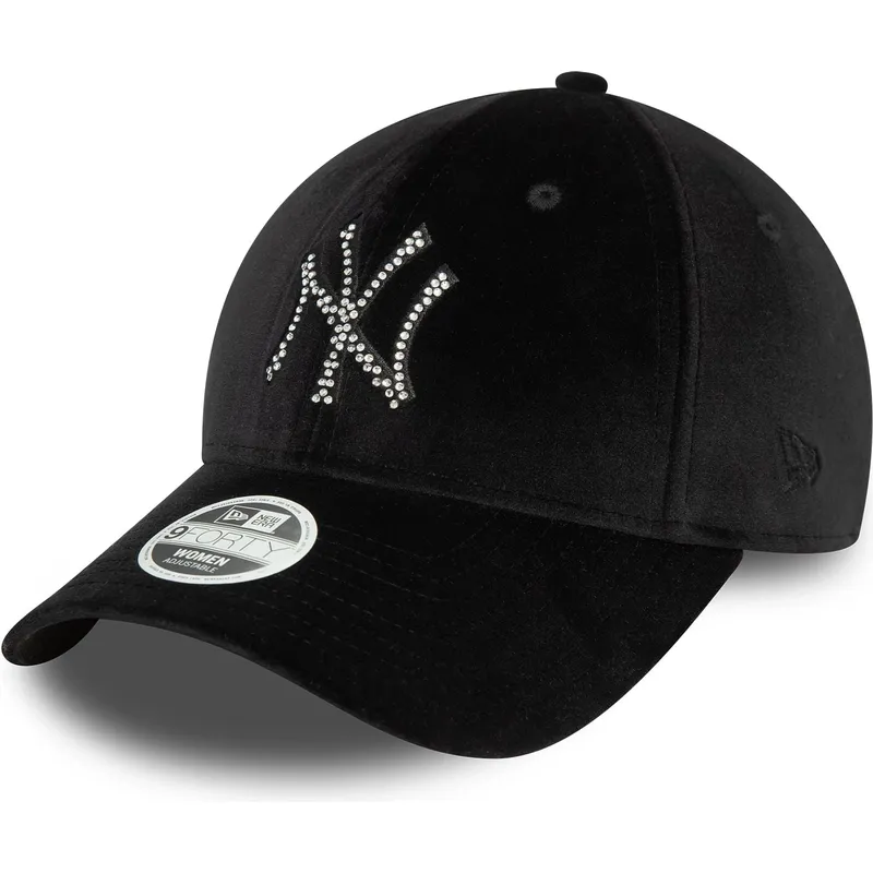 petten-gebogen-zwart-verstelbaar-9forty-velour-diamante-van-new-york-yankees-mlb-van-new-era petten-gebogen-zwart-verstelbaar-9forty-velour-diamante-van-new-york-yankees-mlb-van-new-era