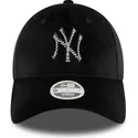 petten-gebogen-zwart-verstelbaar-9forty-velour-diamante-van-new-york-yankees-mlb-van-new-era