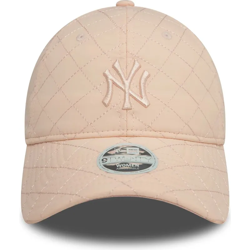 petten-gebogen-roze-verstelbaar-9twenty-padded-van-new-york-yankees-mlb-van-new-era