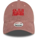 petten-gebogen-roze-verstelbaar-9twenty-cord-van-san-francisco-steden-en-stranden-california-van-new-era