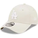 petten-gebogen-beige-verstelbaar-9forty-league-essential-van-los-angeles-dodgers-mlb-van-new-era
