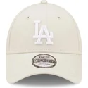 petten-gebogen-beige-verstelbaar-9forty-league-essential-van-los-angeles-dodgers-mlb-van-new-era
