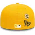 petten-plat-geel-fitted-59fifty-icon-van-atlanta-braves-mlb-van-new-era