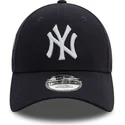 petten-gebogen-marineblauw-verstelbaar-9forty-side-patch-van-new-york-yankees-mlb-van-new-era