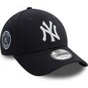 petten-gebogen-marineblauw-verstelbaar-9forty-side-patch-van-new-york-yankees-mlb-van-new-era