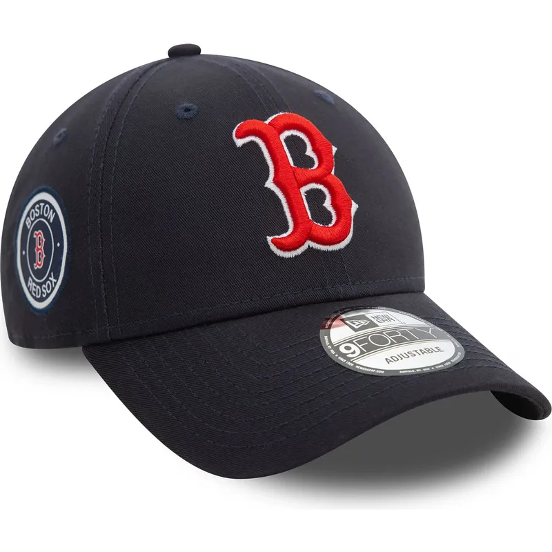 petten-gebogen-marineblauw-verstelbaar-9forty-side-patch-van-boston-red-sox-mlb-van-new-era