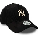 petten-gebogen-zwart-verstelbaar-9forty-cord-van-new-york-yankees-mlb-van-new-era