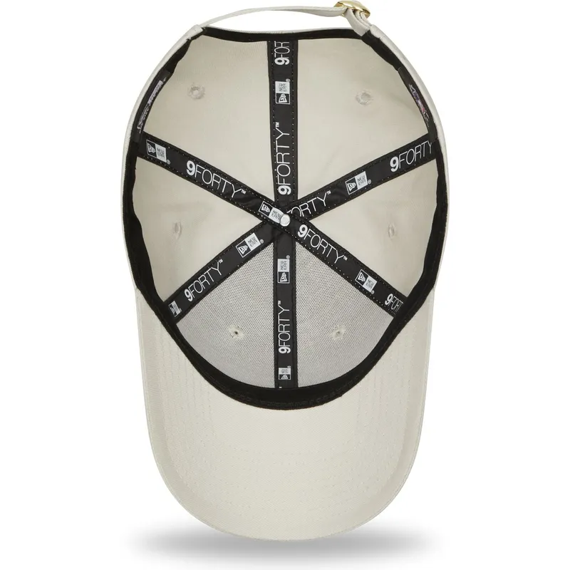 petten-gebogen-beige-verstelbaar-dorado-9forty-metallic-van-new-york-yankees-mlb-van-new-era