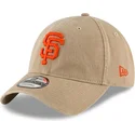 petten-gebogen-beige-verstelbaar-9twenty-core-classic-van-san-francisco-giants-mlb-van-new-era