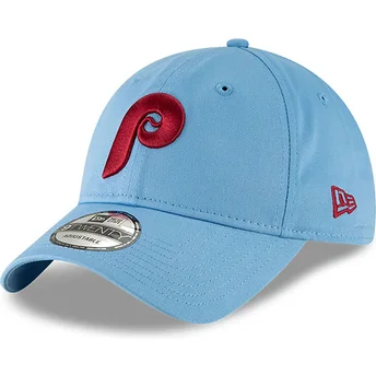 Petten gebogen blauw verstelbaar 9TWENTY Core Classic van Philadelphia Phillies MLB van New Era