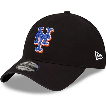 Petten gebogen zwart verstelbaar 9TWENTY Core Classic van New York Mets MLB van New Era