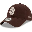 petten-gebogen-bruin-verstelbaar-9twenty-core-classic-van-san-diego-padres-mlb-van-new-era