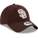 petten-gebogen-bruin-verstelbaar-9twenty-core-classic-van-san-diego-padres-mlb-van-new-era